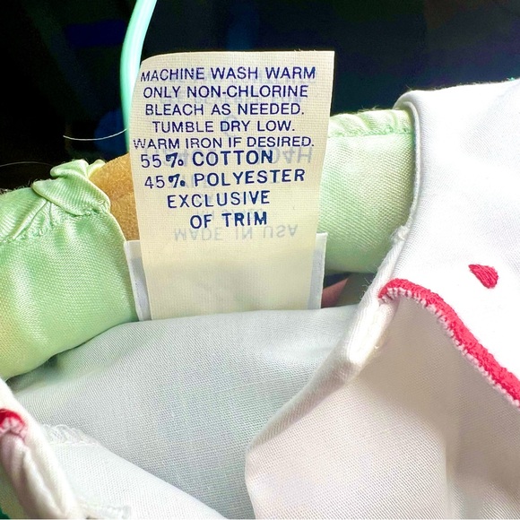 🎄Vintage Hartstrings Girls Christmas Dress Set Green Red White Size 6 NWT - Picture 16 of 16